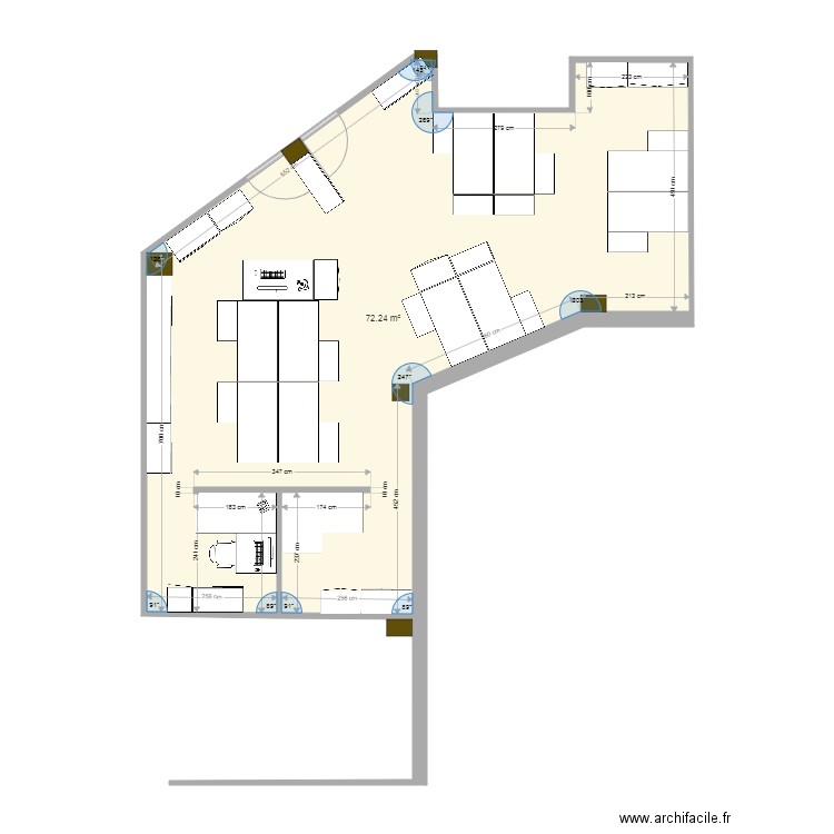 Open Space Commerciaux. Plan de 0 pièce et 0 m2