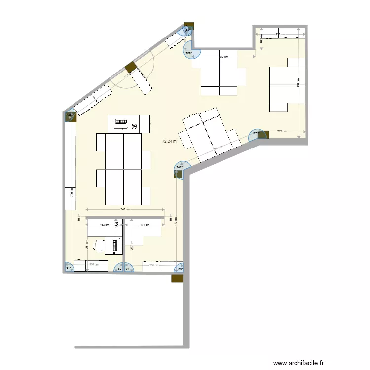 Open Space Commerciaux. Plan de 