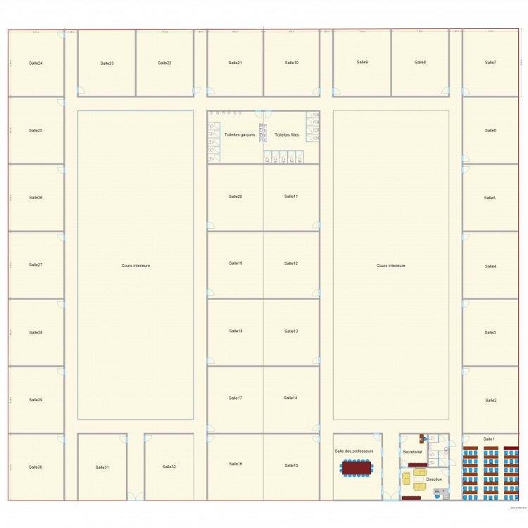 Q10 ecole complete. Plan de 0 pièce et 0 m2