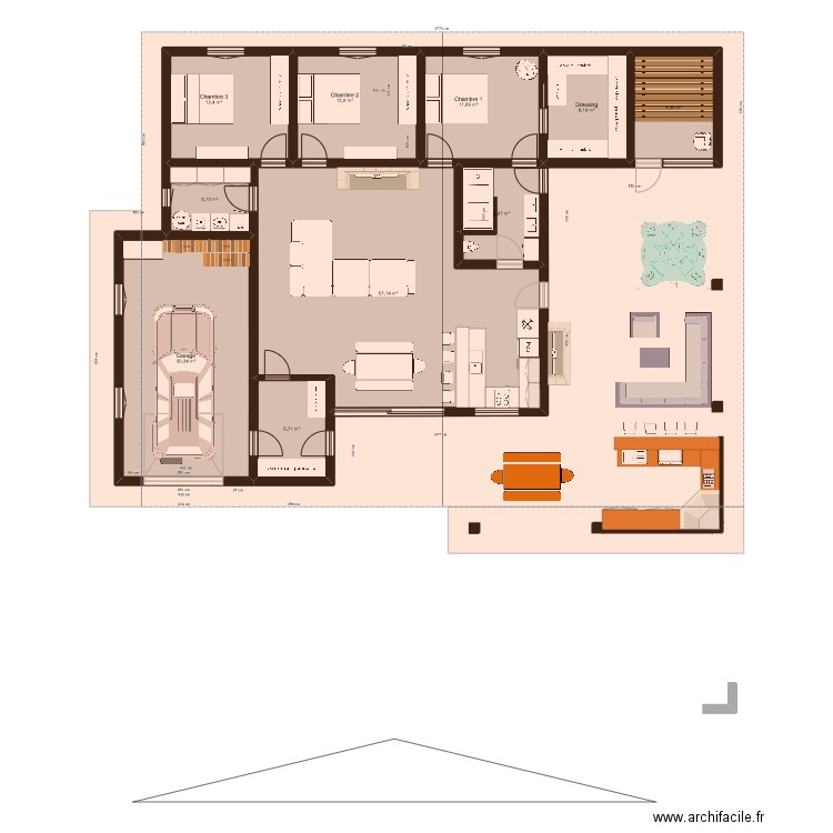 Chalet 2.1.2. Plan de 10 pièces et 160 m2