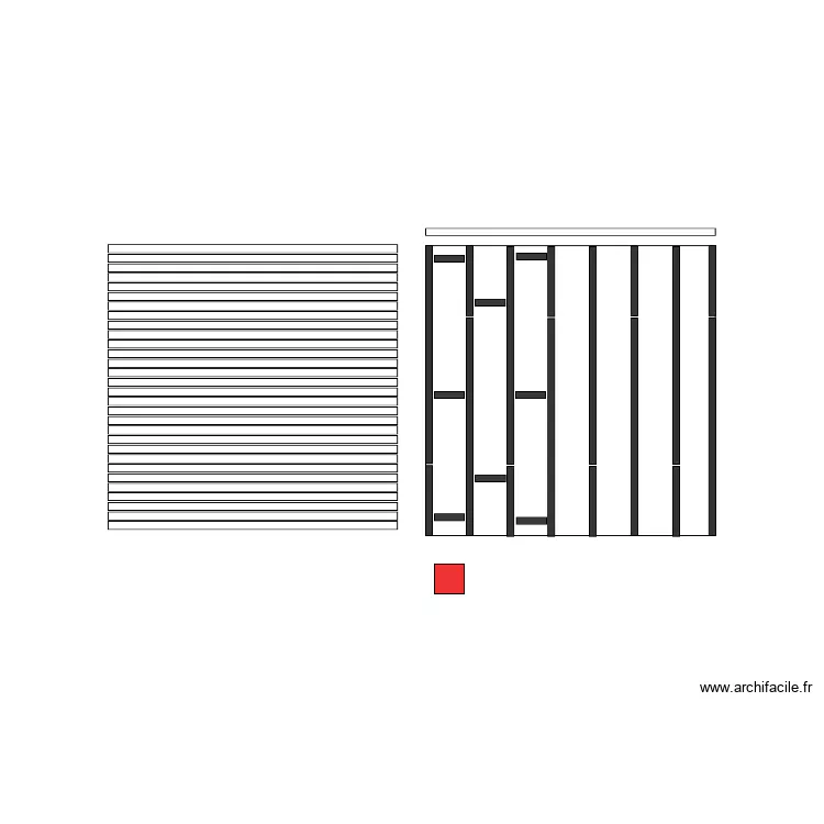 Plancher cabanne. Plan de 