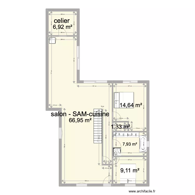 merignac RDC. Plan de 
