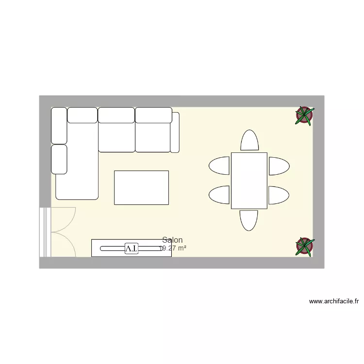 salon. Plan de 