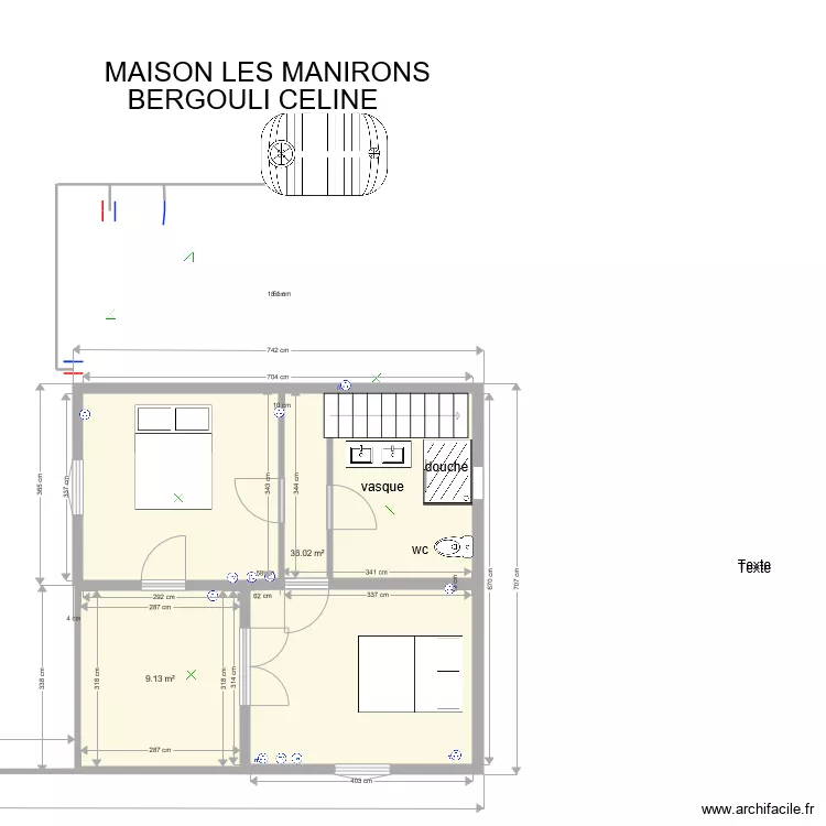 EtageMaisonManiron1. Plan de EtageMaisonManiron1. Plan de