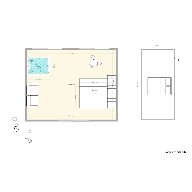 Court ARTEM . Plan de 3 pièces et 81 m2