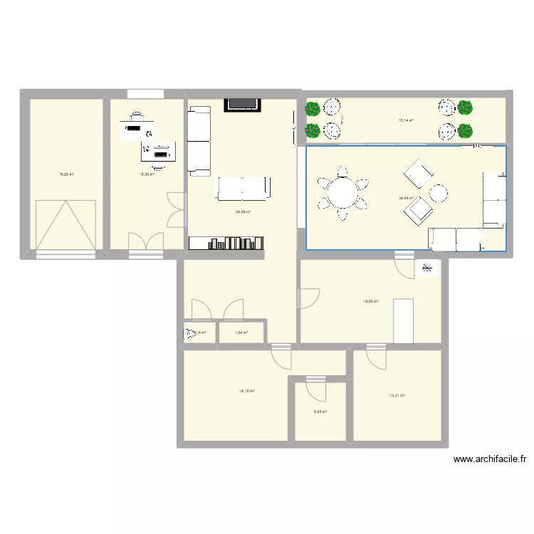 Marcy New veranda vie. Plan de 