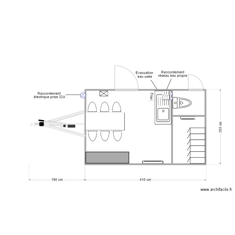 BVR 023. Plan de 3 pièces et 10 m2