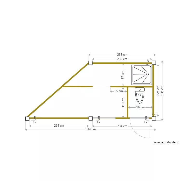 Pool house N&eacute;oules. Plan de 