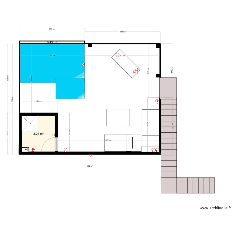 Bungalow piscine electricite. Plan de 0 pièce et 0 m2