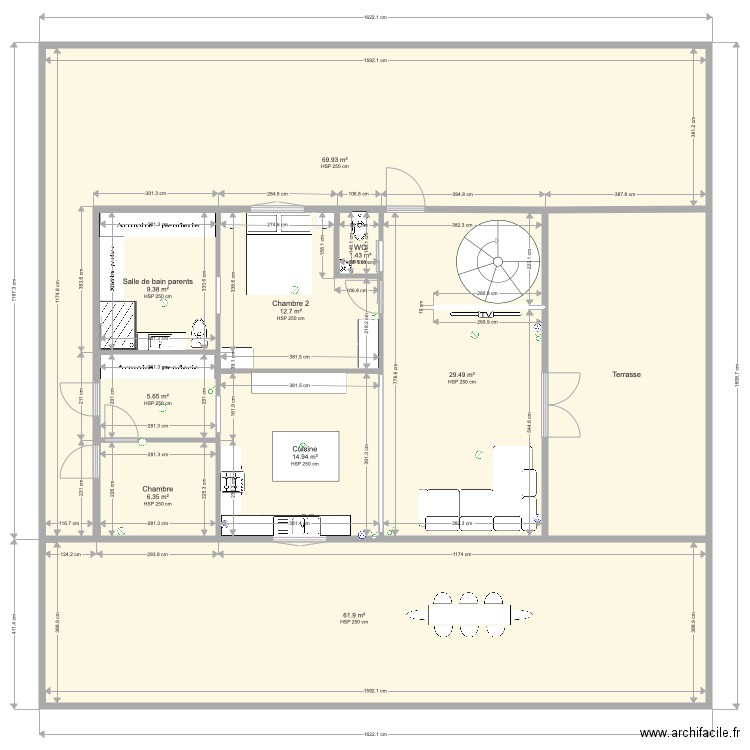 maison PK11 actuelle. Plan de 0 pièce et 0 m2