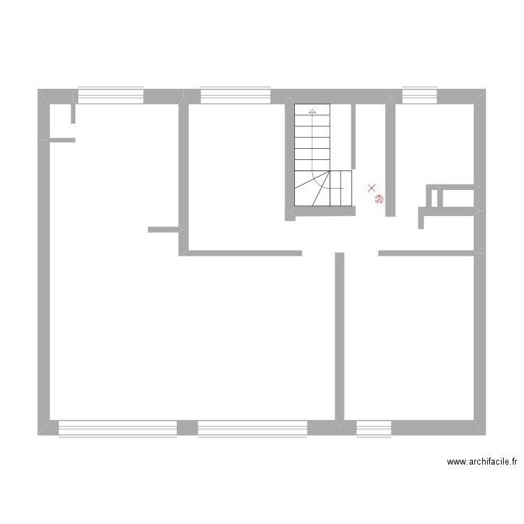 Théodore 3ème étage électricité commun implantation. Plan de 0 pièce et 0 m2