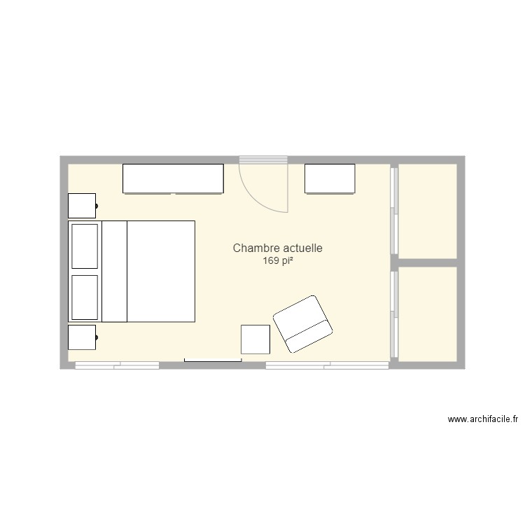 Chambre actuelle. Plan de 0 pièce et 0 m2