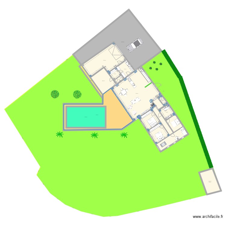 Levernois plan LB. Plan de 15 pièces et 466 m2