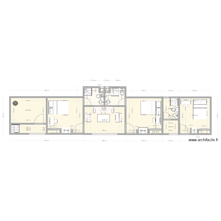 annexe elevation sans  . Plan de 10 pièces et 68 m2