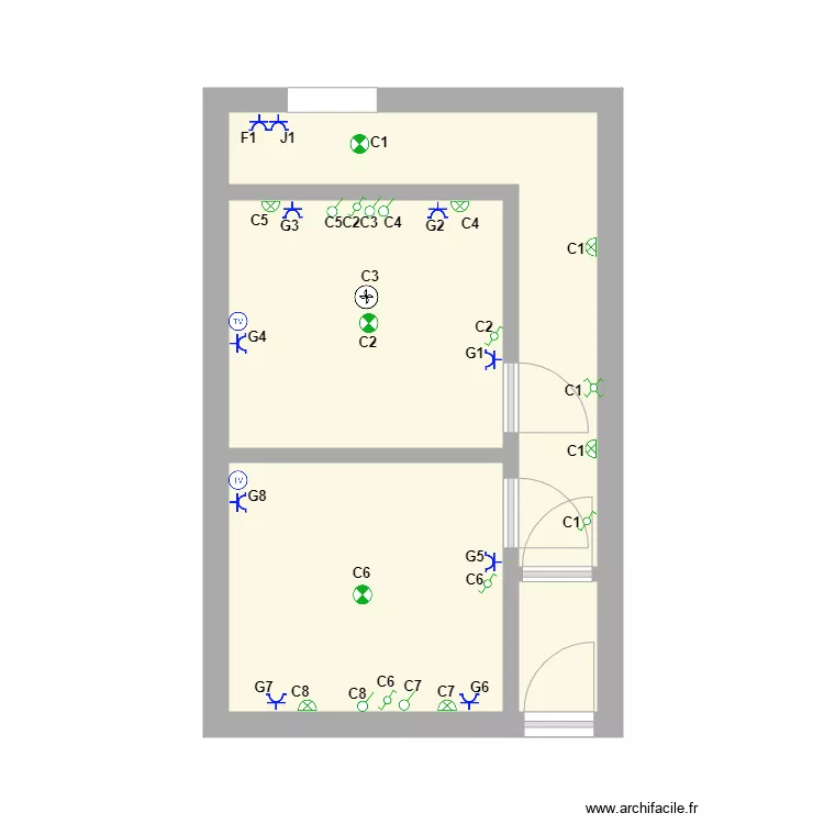 BLANKENBERG CHAMBRE. Plan de 