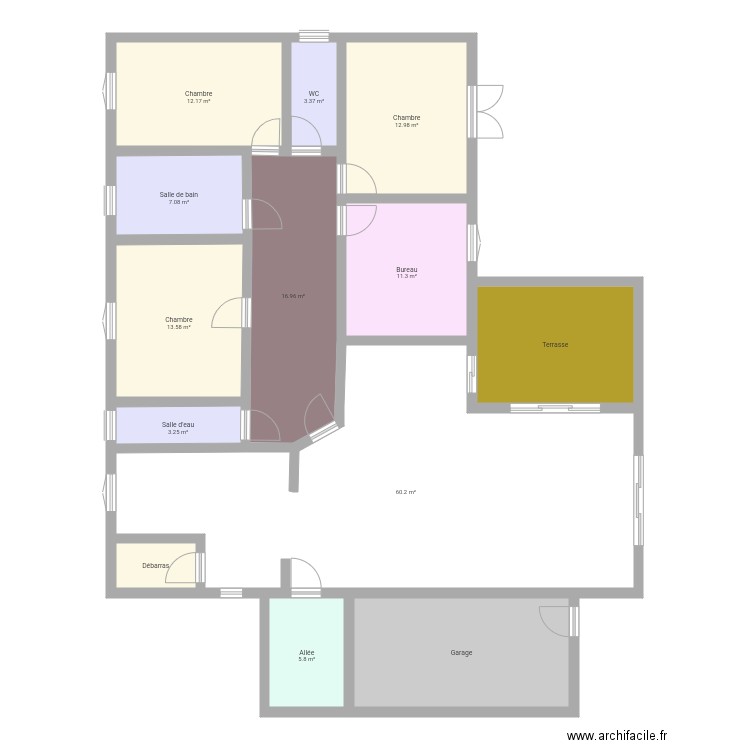 4 chambres. Plan de 0 pièce et 0 m2