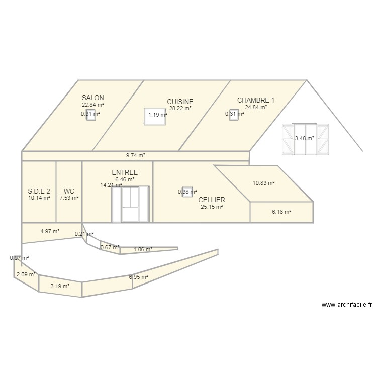 MAISON GOUAUX 09. Plan de 0 pièce et 0 m2