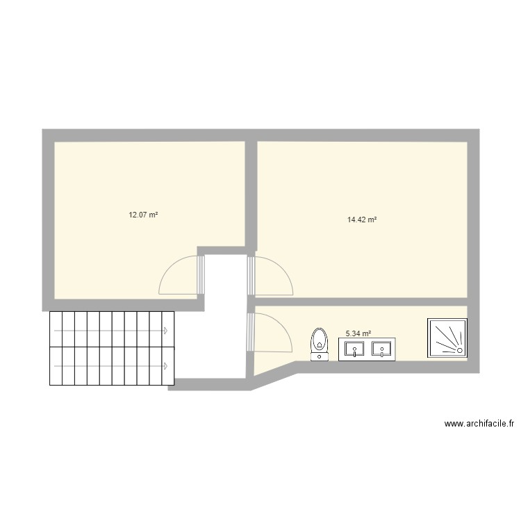 plan maison chambre bis. Plan de 0 pièce et 0 m2