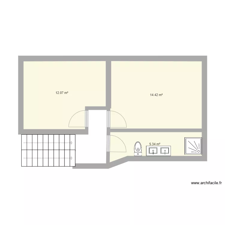 plan maison chambre bis. Plan de 