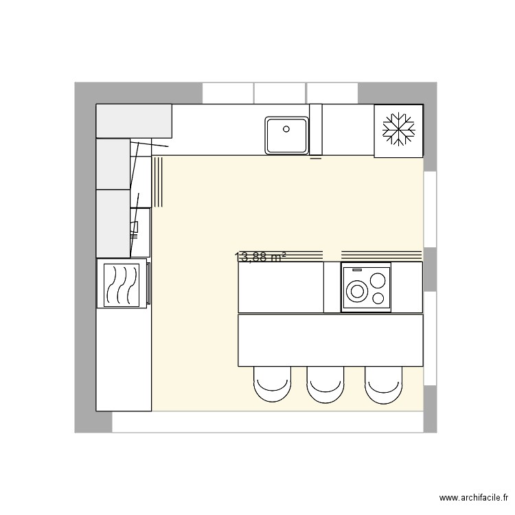 cuisine bar. Plan de 0 pièce et 0 m2