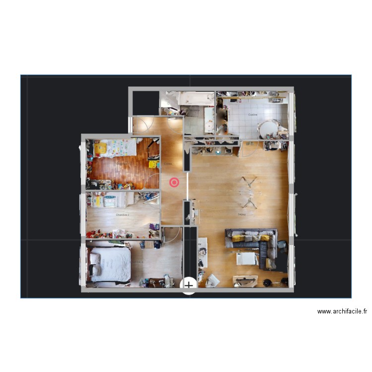 Fradin Matterport. Plan de 12 pièces et 88 m2