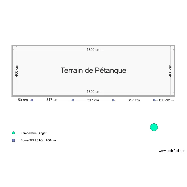 DALAMANO Petanque. Plan de 