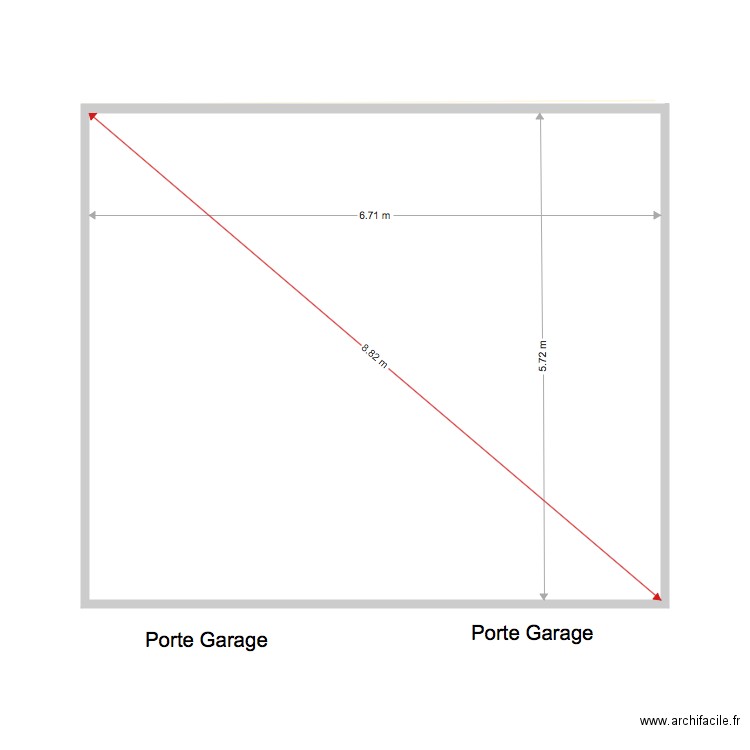 Plan Garage equerrage. Plan de 0 pièce et 0 m2