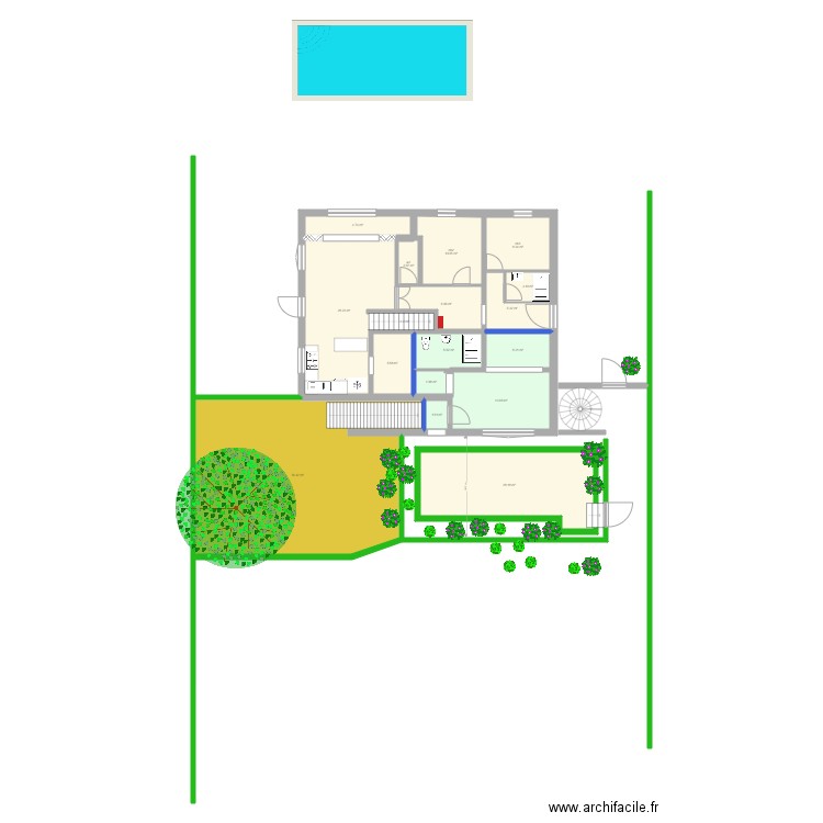 RDC Maison plan travaux v2. Plan de 0 pièce et 0 m2