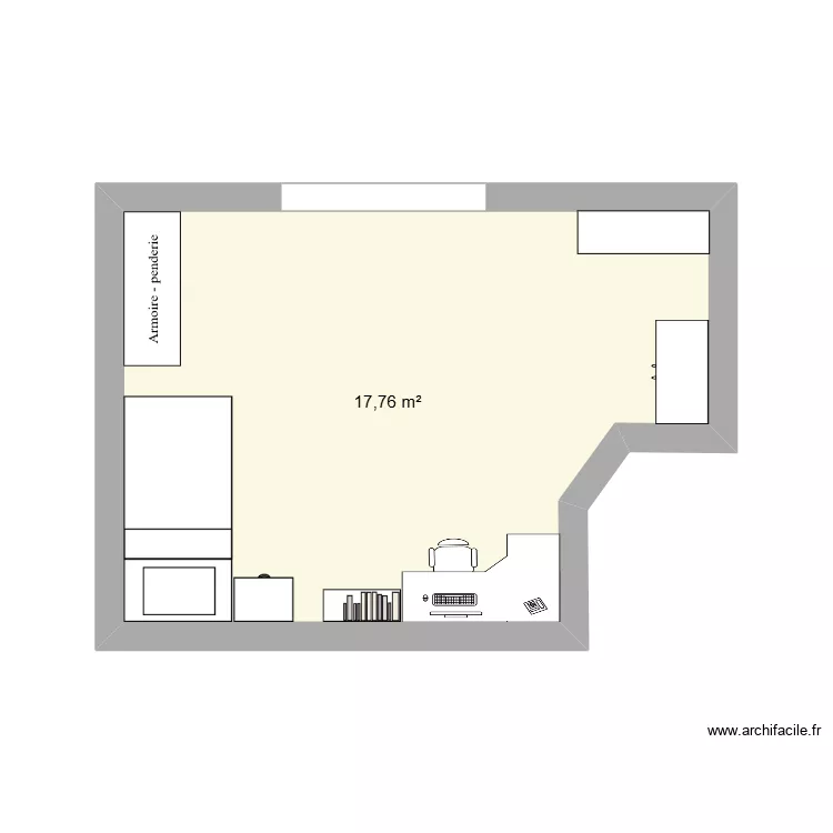 Chambre jojo. Plan de 