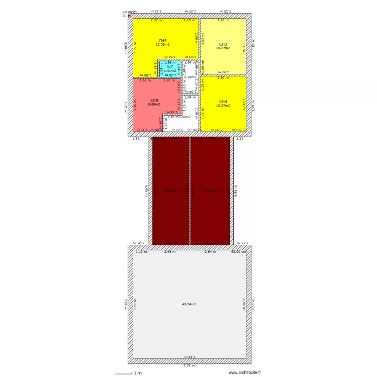 CHALET VILLE-VIEILLE HAUT. Plan de CHALET VILLE-VIEILLE HAUT. Plan de