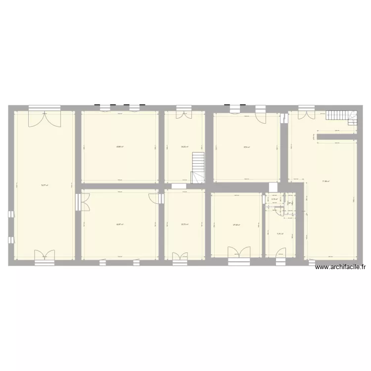 Plante de Joville RDC avec &eacute;curie et atelier. Plan de 