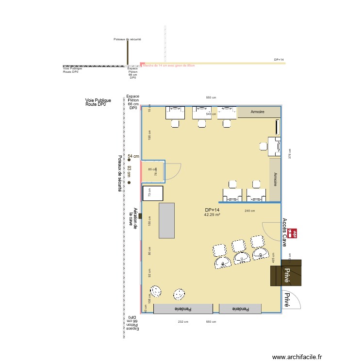 IDE COIFF AVANT TRAVAUX. Plan de 0 pièce et 0 m2