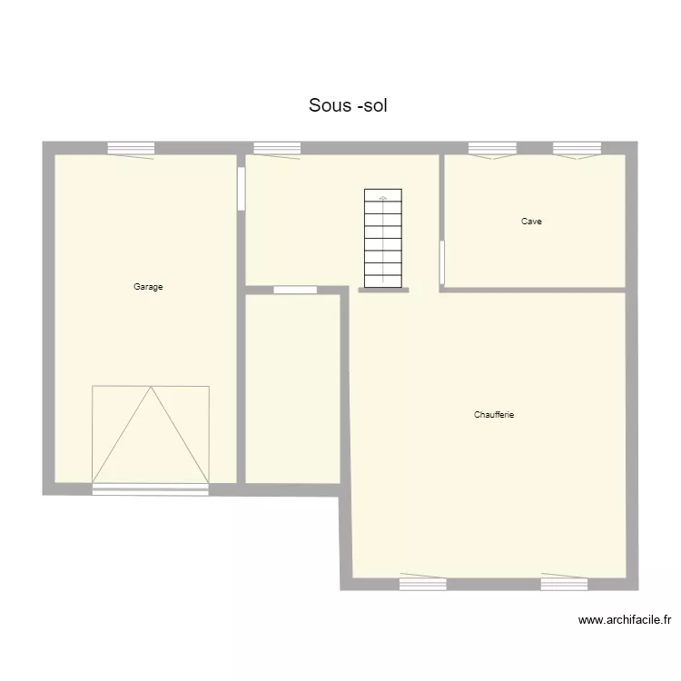 Croquis LEDUC Sous sol. Plan de 