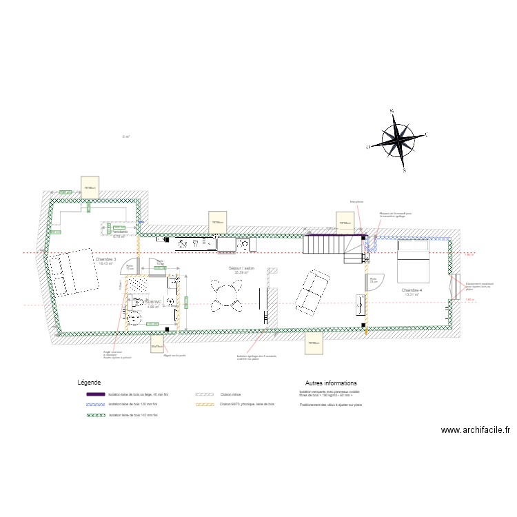 Combles definitif test. Plan de 0 pièce et 0 m2