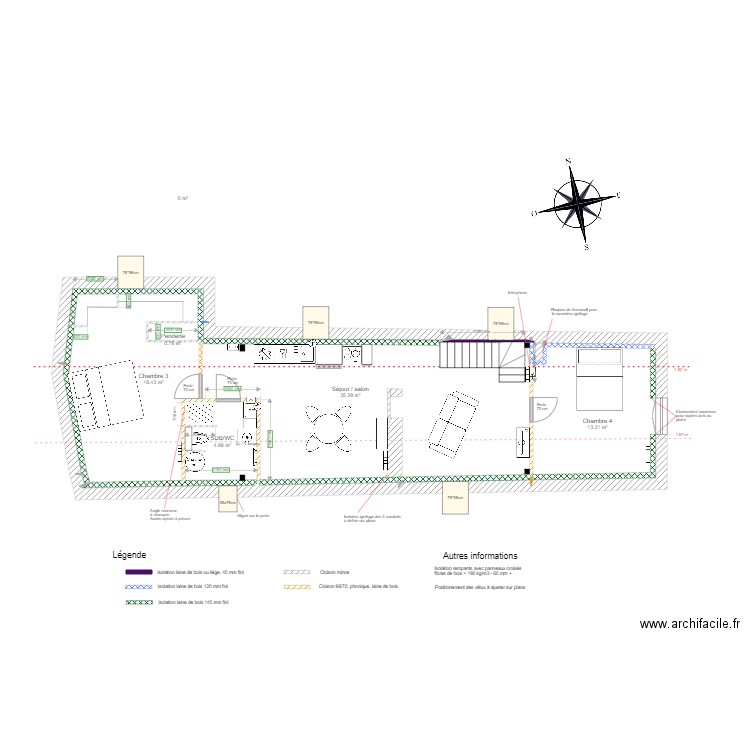 Combles definitif test. Plan de 0 pièce et 0 m2