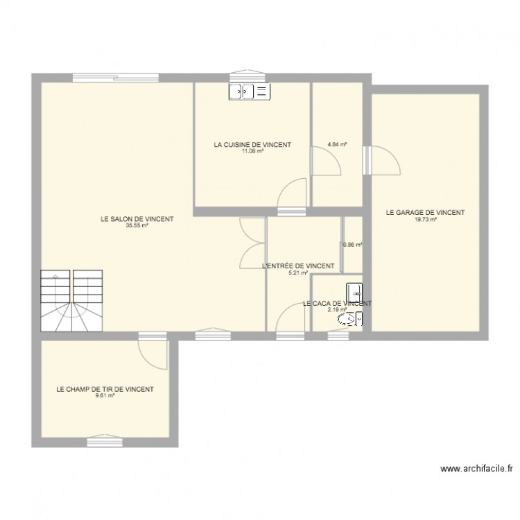 careil rdc origine VINCENT. Plan de 0 pièce et 0 m2