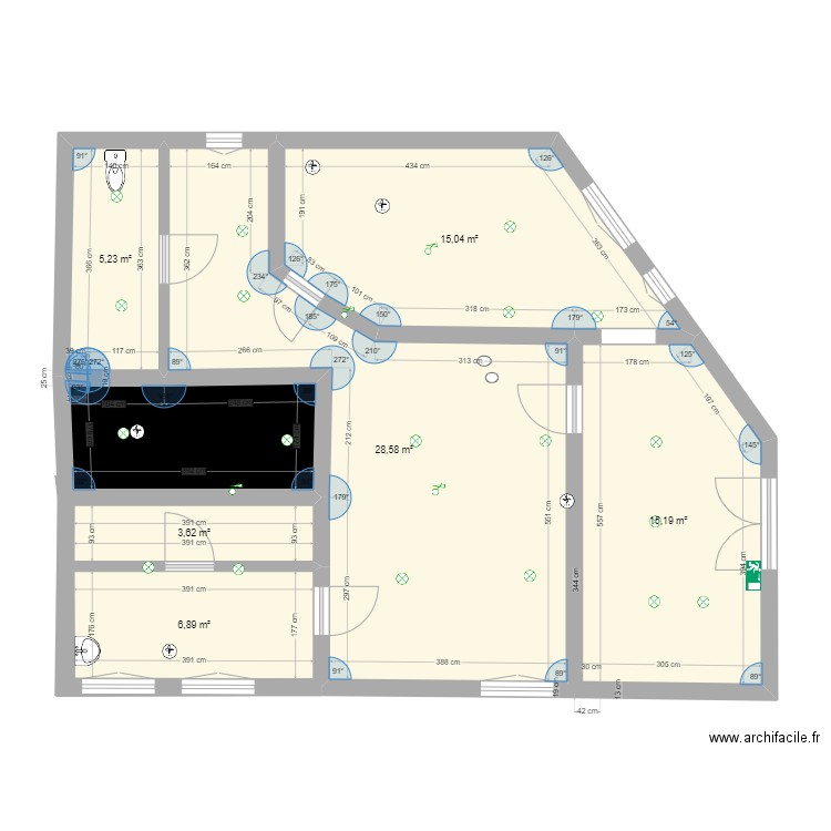 PLAN ALLEX 3. Plan de 7 pièces et 81 m2