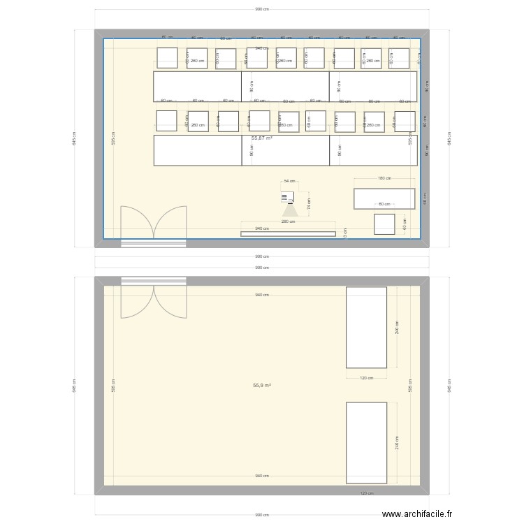 lab2. Plan de 2 pièces et 112 m2