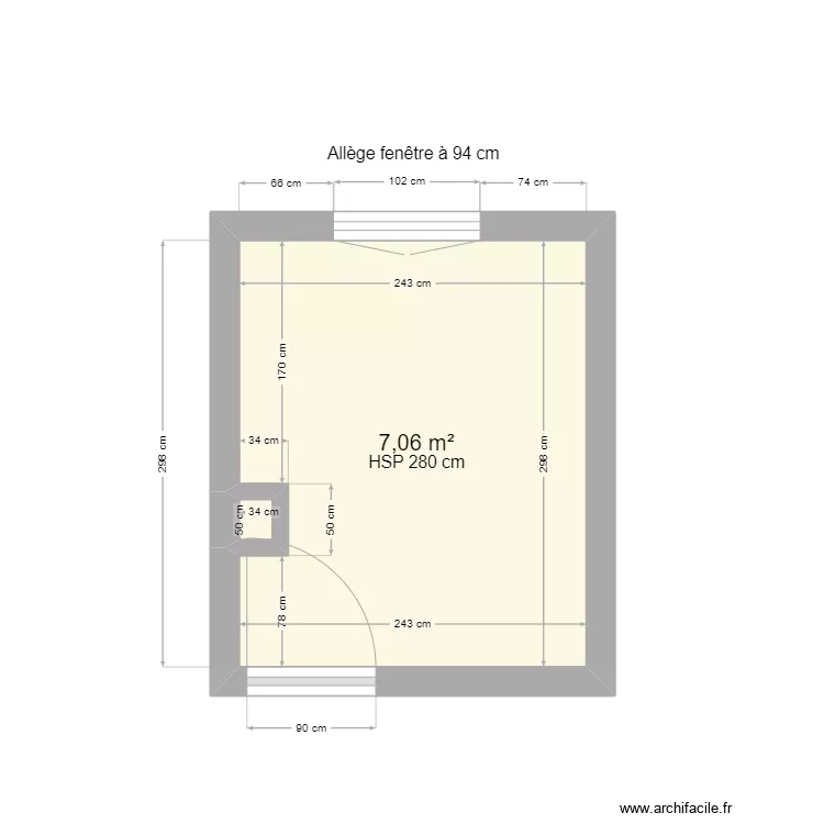 Salle de bain existante Vdef. Plan de 
