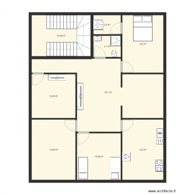 124m final. Plan de 0 pièce et 0 m2