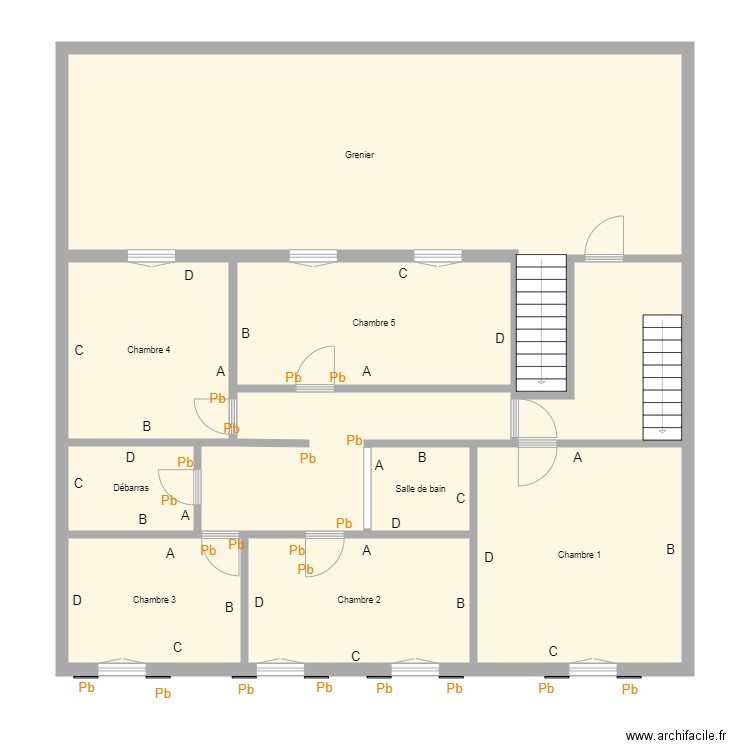 Croquis SCHNEIDER Etage . Plan de 0 pièce et 0 m2