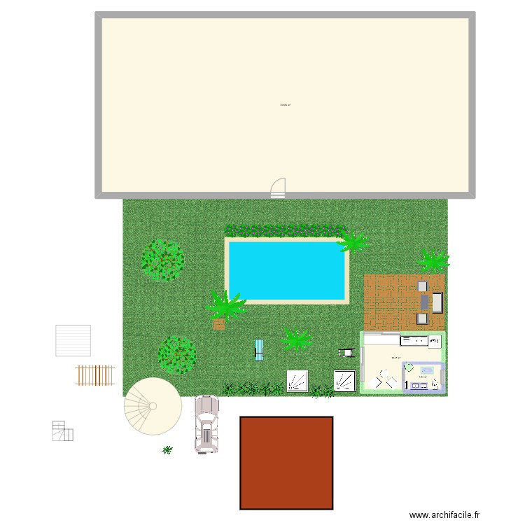 Casa dei sogni. Plan de 3 pièces et 328 m2