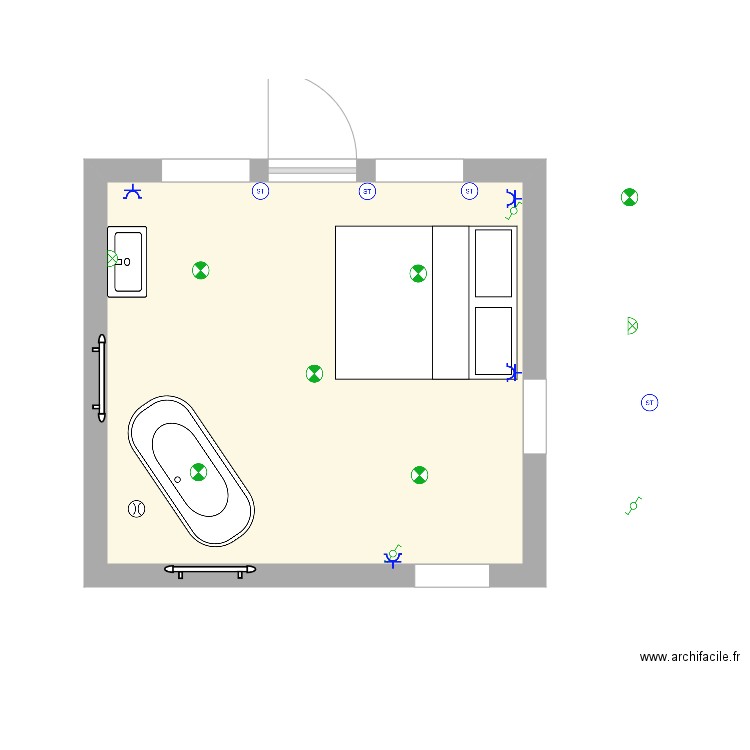 chanbre 04 aubade elec. Plan de 0 pièce et 0 m2