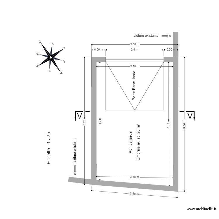 garage. Plan de 0 pièce et 0 m2