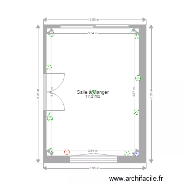 Salle &agrave; Manger. Plan de 