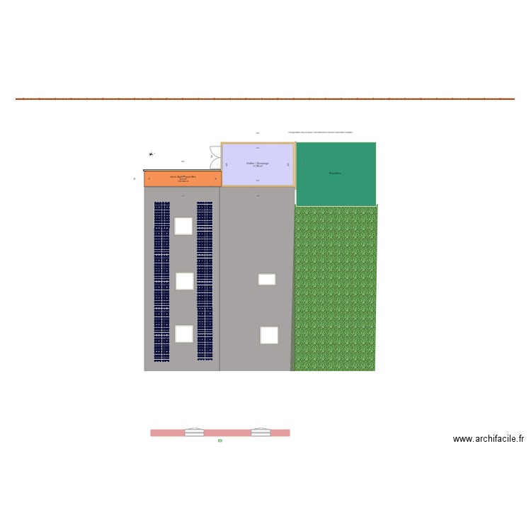 rénovation cabanon réflexions. Plan de 2 pièces et 16 m2