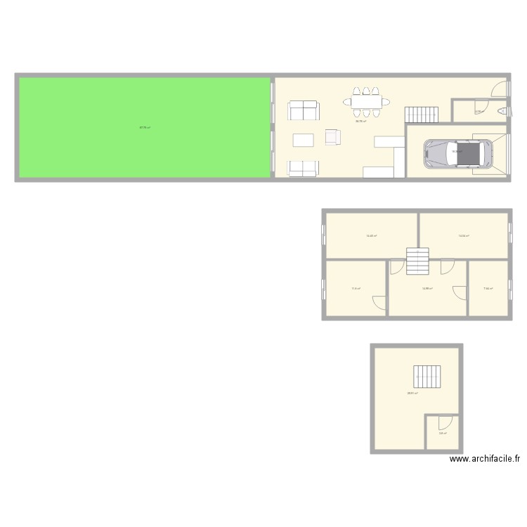 Dolivet division. Plan de 0 pièce et 0 m2