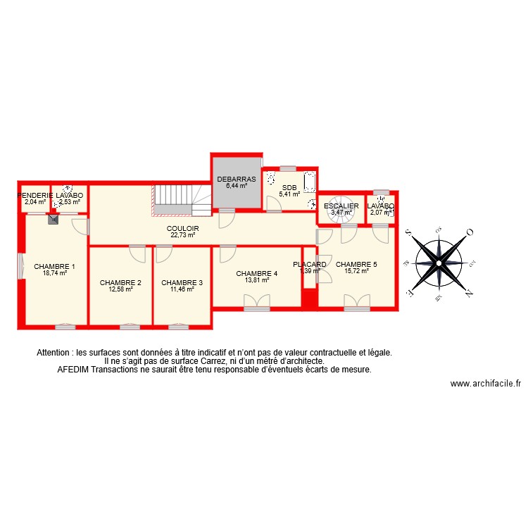 BI 6854 ETAGE OUAFAE. Plan de 0 pièce et 0 m2