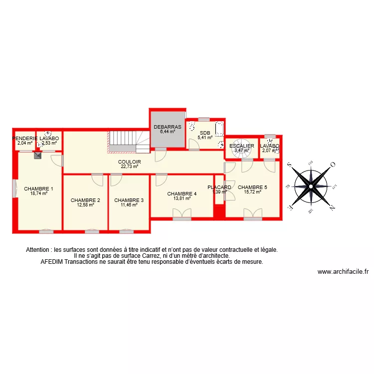 BI 6854 ETAGE OUAFAE. Plan de 