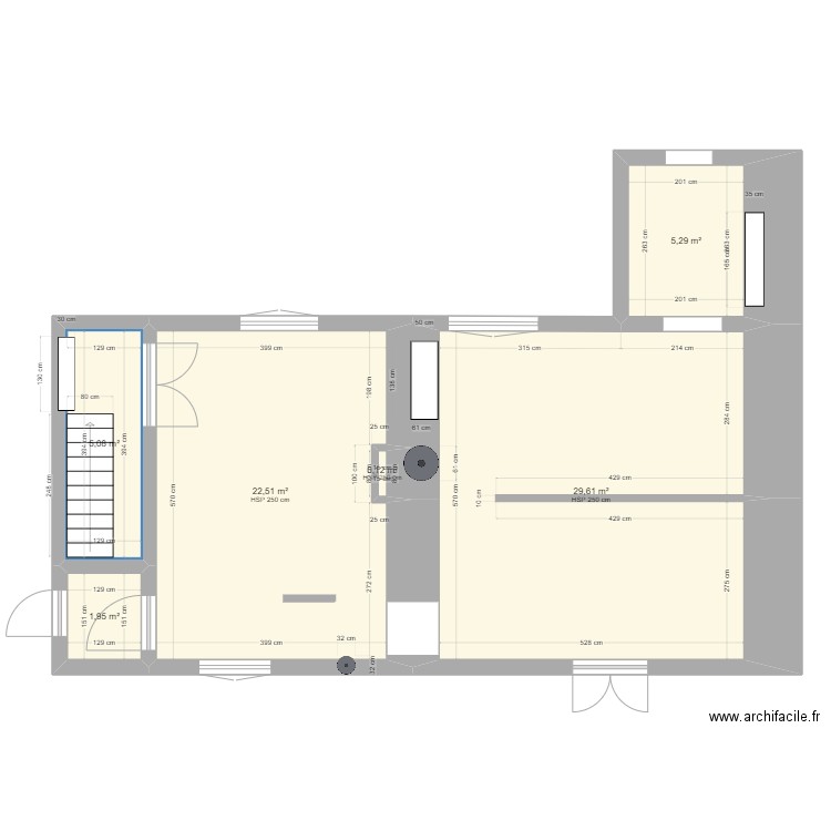 1er étage. Plan de 0 pièce et 0 m2